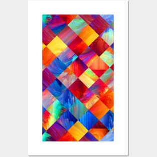 Rainbow pattern tiles Posters and Art